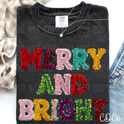 Merry and Bright Faux Sequins 6761 DTF