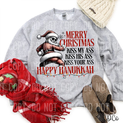 Merry Christmas Happy Hanukkah 3103 DTF