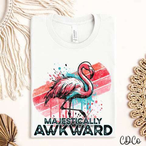Flamingo Majestically Awkward DTF