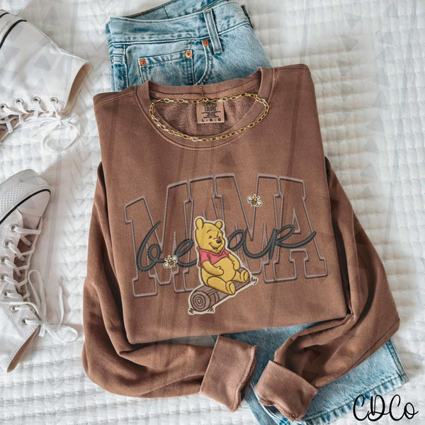 Mama Bear Faux Embroidery WTP 10091 DTF