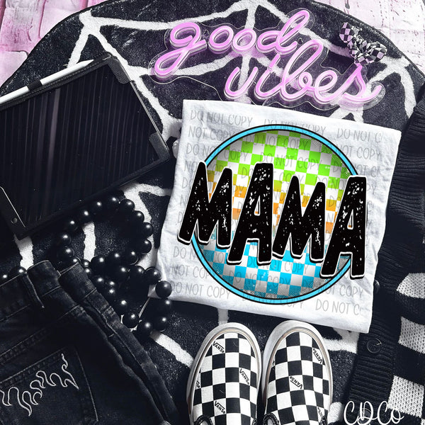 Mama Circle Checker DTF