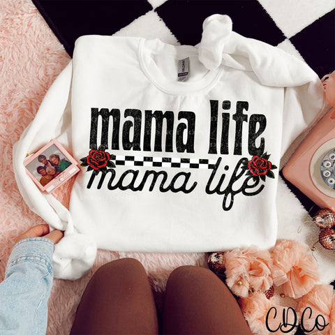 Mama Life Checkered Roses 5747 DTF
