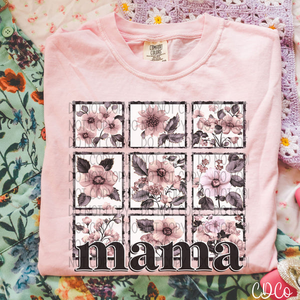 Mama Floral Grid (3 Color Options) DTF