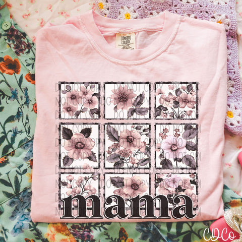 Mama Floral Grid (3 Color Options) DTF