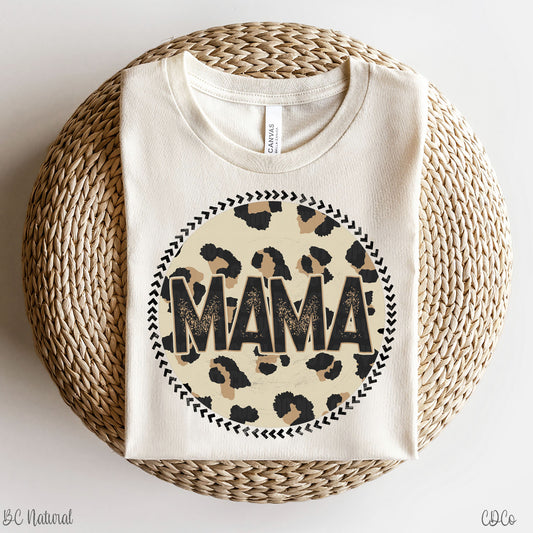 Mama Leopard Round DTF