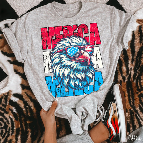 Merica Stacked Eagle 5047 DTF