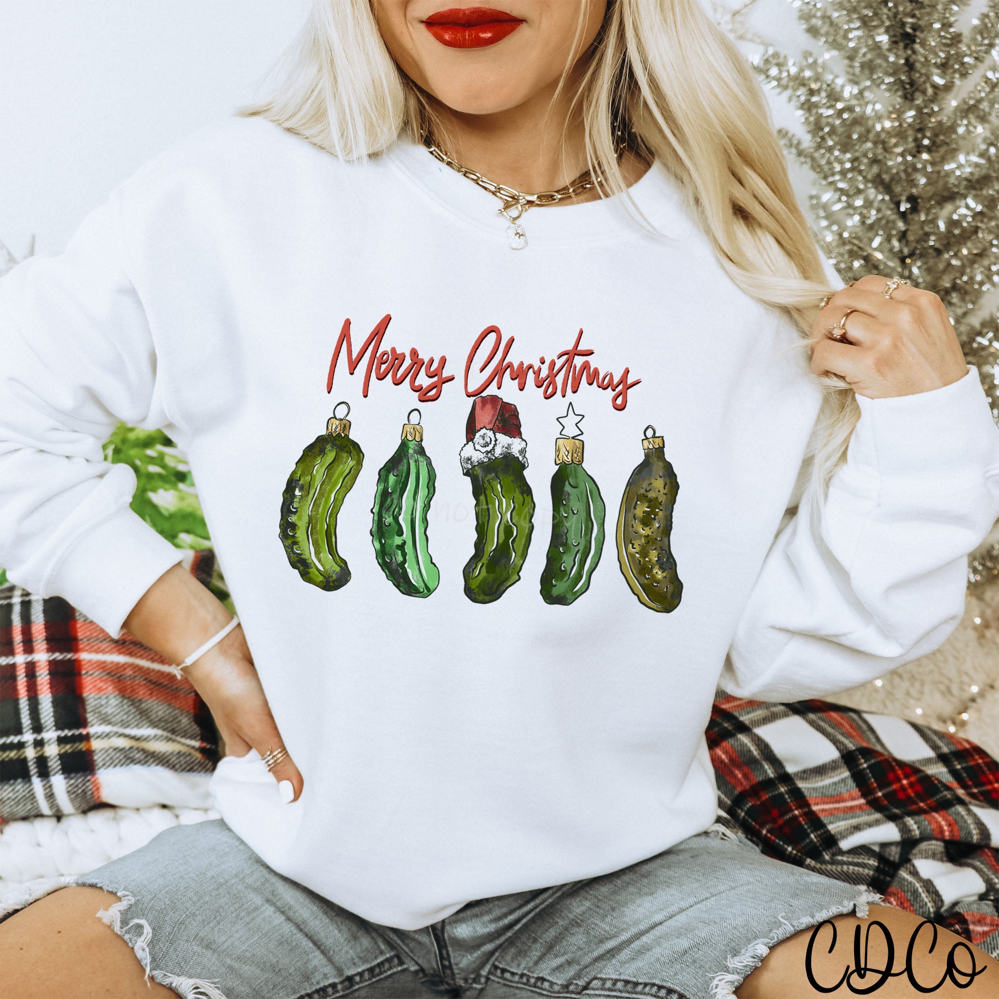 Merry Christmas Pickle Ornaments DTF