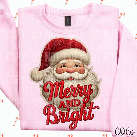 Merry and Bright Red Santa Faux Yarn 10042 DTF