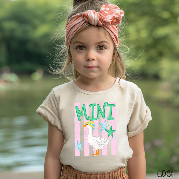 Mama or Mini Goose Striped DTF - Chase Design Co.