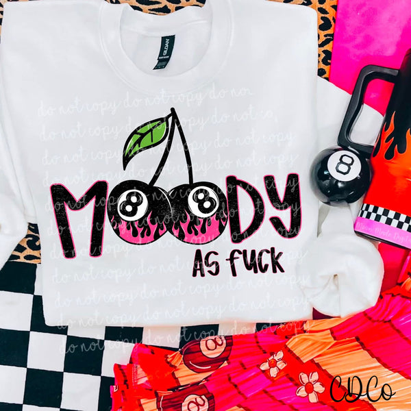 Moody 8 Ball Fire Cherries DTF
