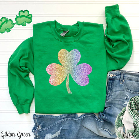 Multi Glitter Effect Shamrock DTF