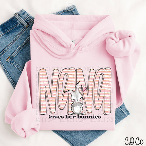 Nana Loves Her Bunnies 4001 DTF