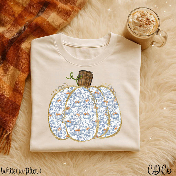 Grand Millennial Blue Pumpkin DTF