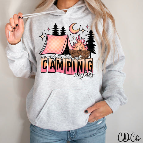 No City Lights Just Camping Nights 5756 DTF