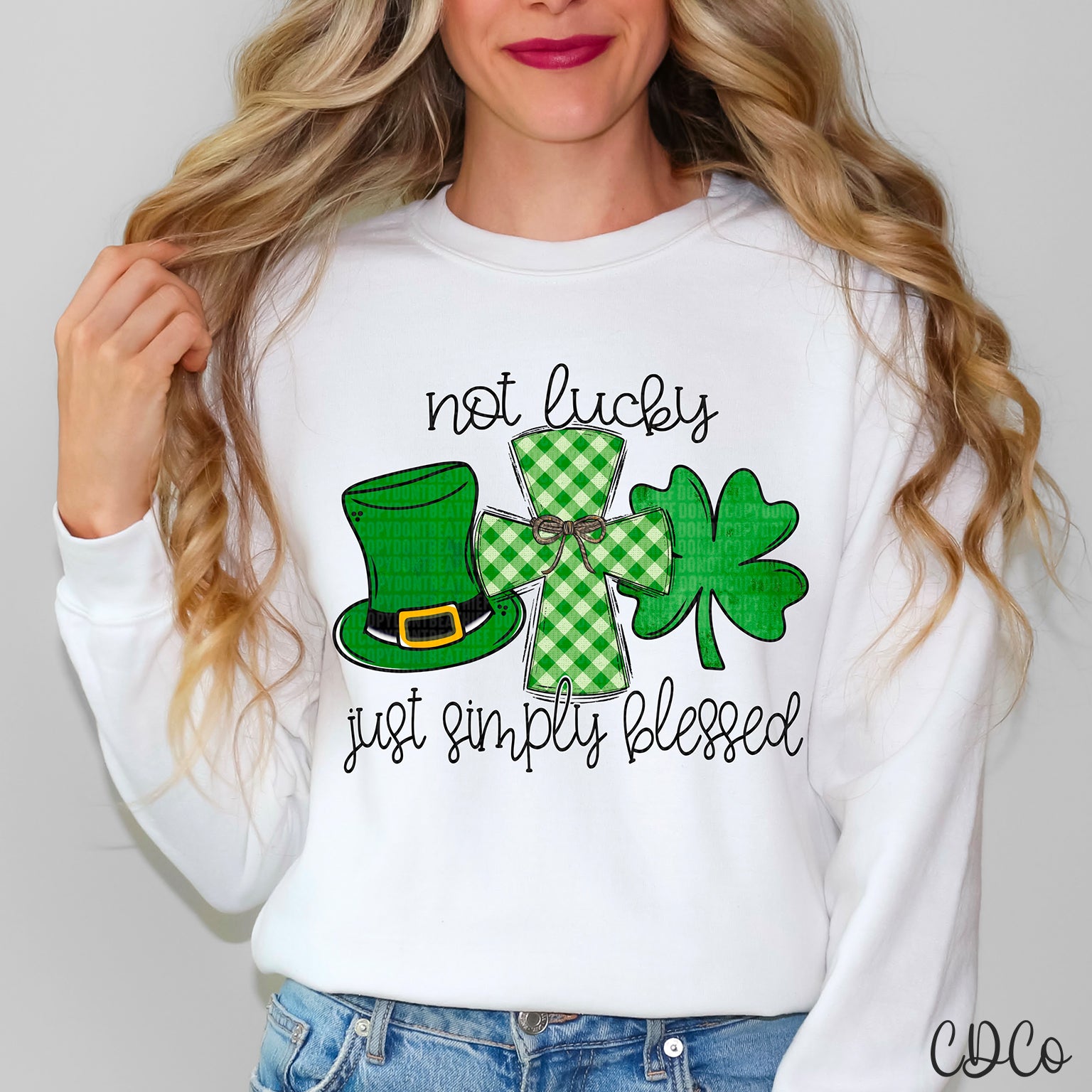 Not Lucky Simply Blessed 3595 DTF