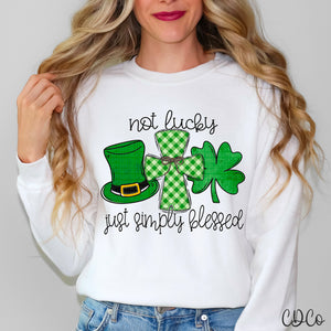 Not Lucky Simply Blessed 3595 DTF