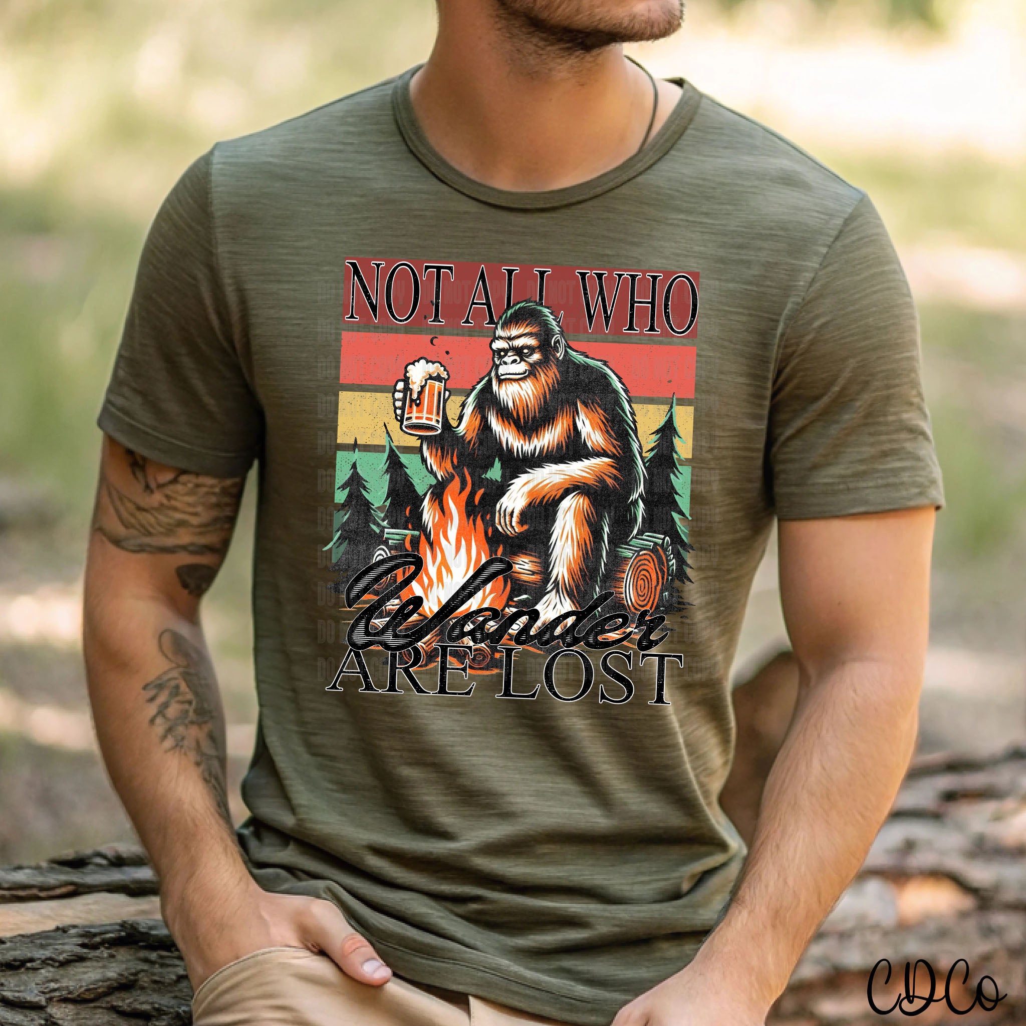 Not All Who Wander Sasquatch Beer 5753 DTF