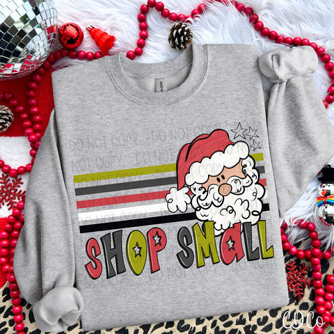 Shop Small Retro Stripe Santa 3138 DTF