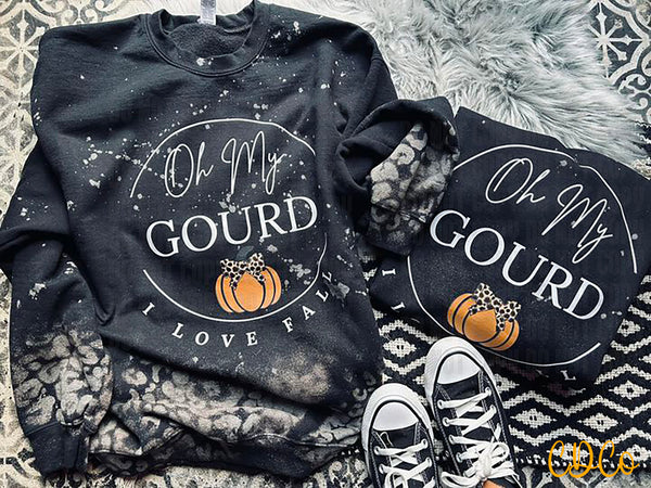 Oh My Gourd I Love Fall White DTF