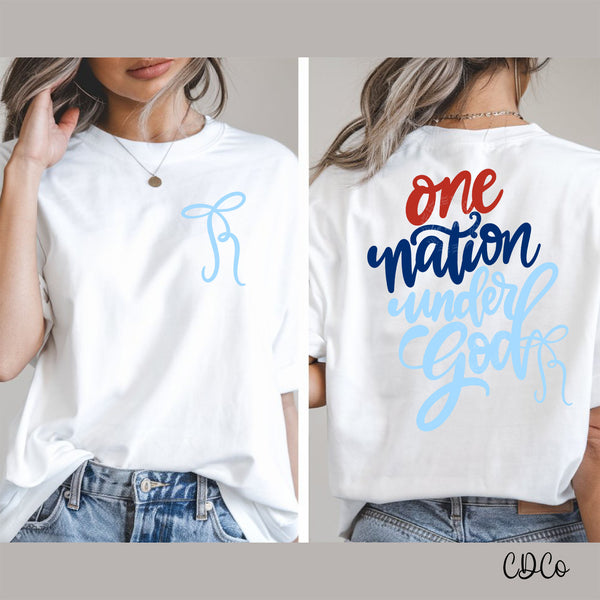 One Nation Under God 10444 DTF - free 3.5" pocket - - Chase Design Co.