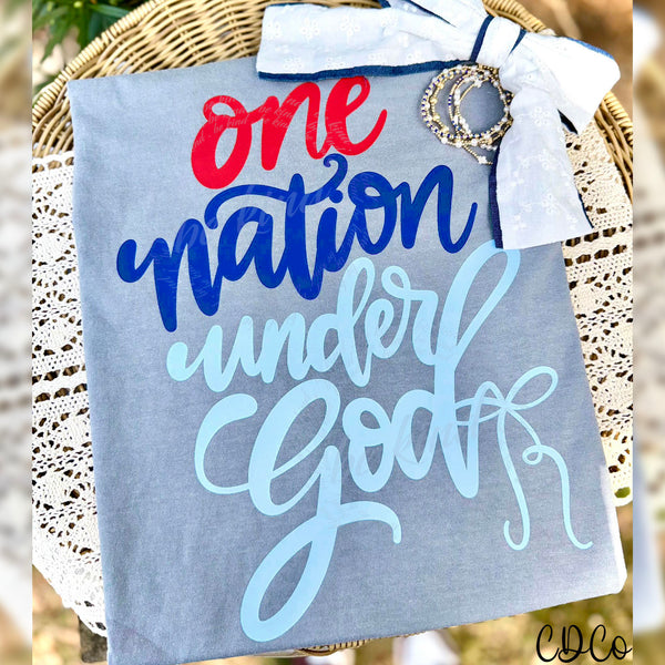 One Nation Under God 10444 DTF - free 3.5" pocket - - Chase Design Co.