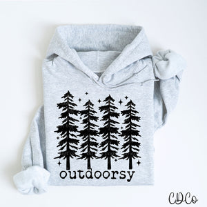 Outdoorsy Trees Black 3453 DTF