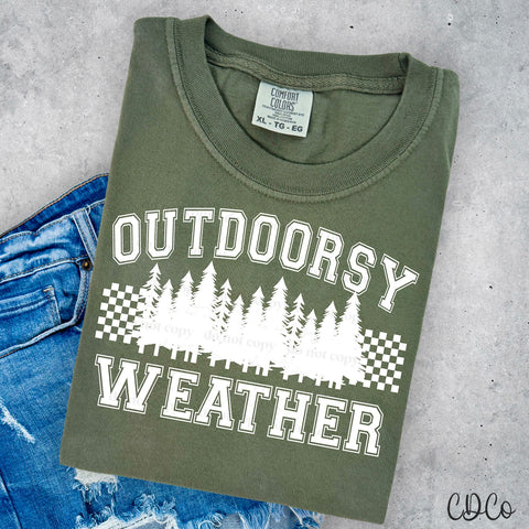 Outdoorsy Weather White DTF