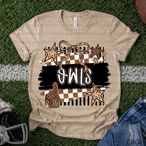 Brushstroke Striped Checkered Mascots DTF