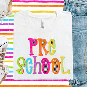 Pre School Colorful Checkered 6395 DTF