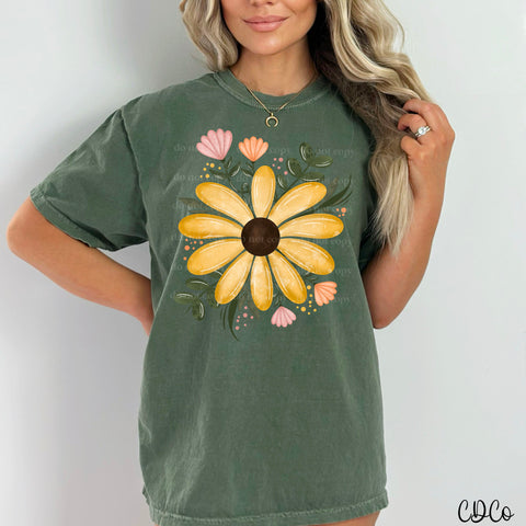 Painted Black Eyed Susan DTF