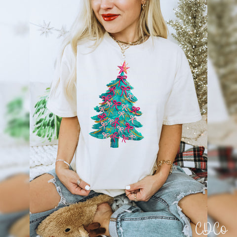 Painted Coquette Christmas Tree 10063 DTF