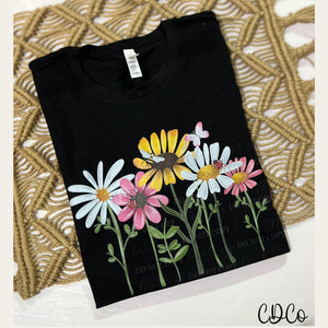 Painted Wild Flowers Butterfly DTF