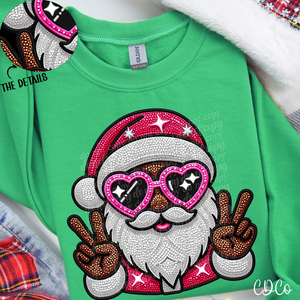 Peace Dark Santa Sunnies 3232 DTF
