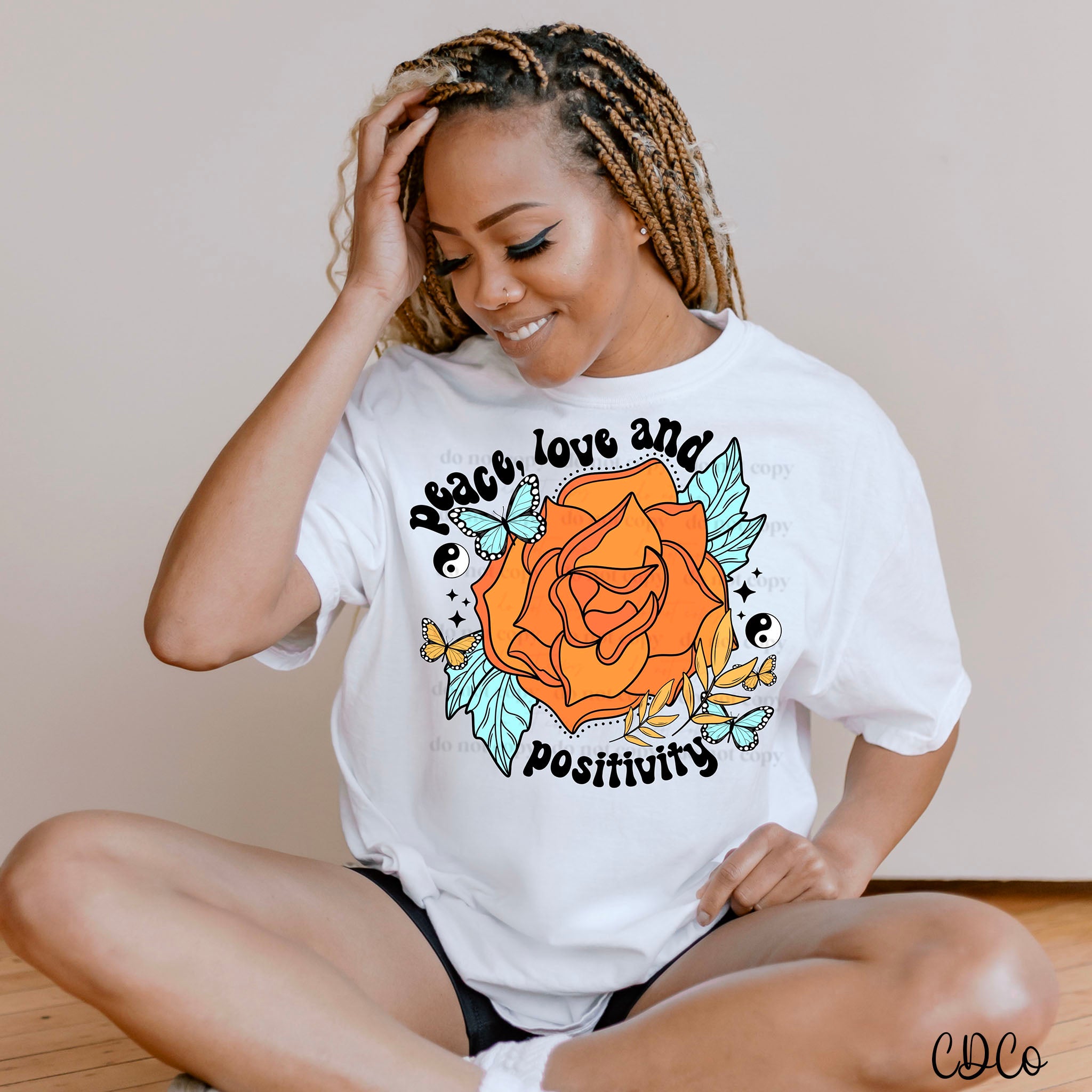 Peace Love and Positivity DTF