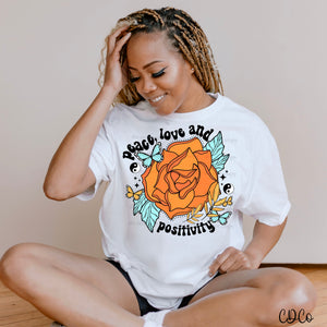 Peace Love and Positivity DTF