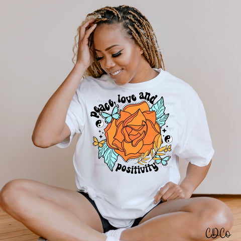 Peace Love and Positivity DTF