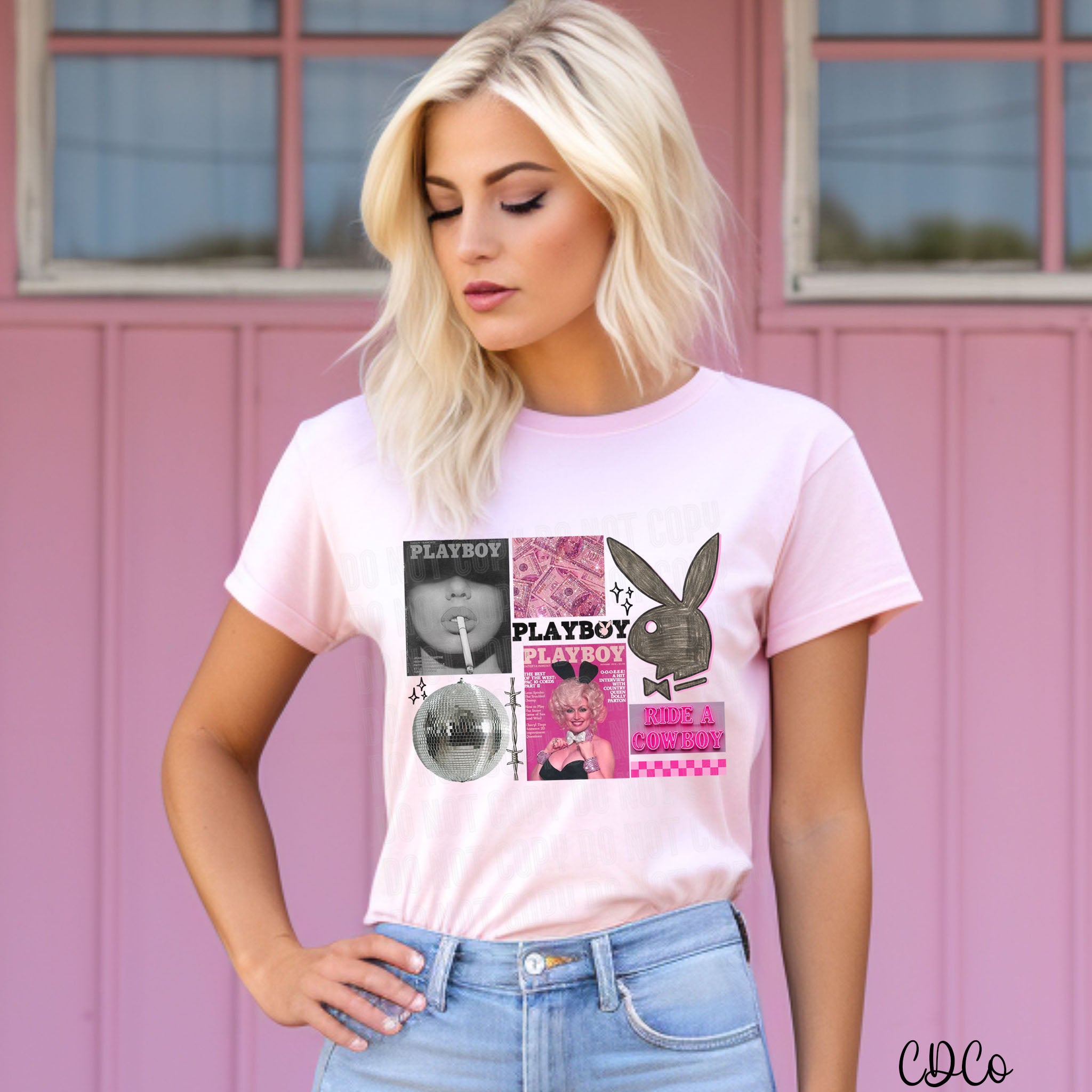 Pink Play Ride a Cowboy DP Collage 2438 DTF