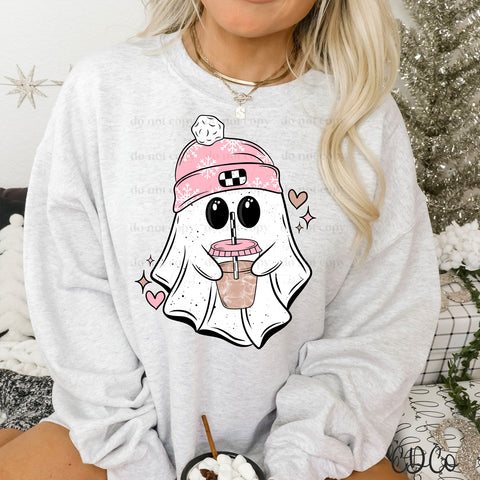 Pink Snowflake Sippin 3466 DTF