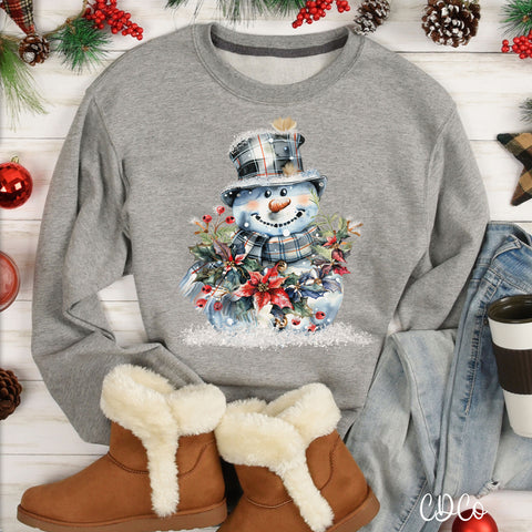 Poinsettia Painted Snowman 2317 DTF