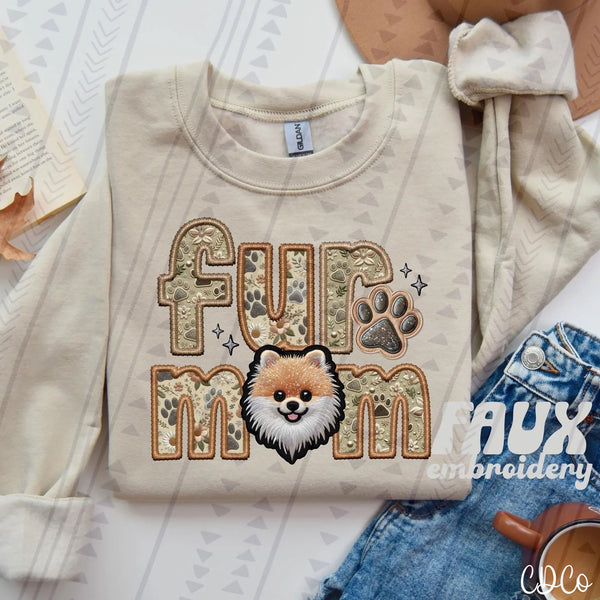 Fur Mom Dog Faux Embroidery DTF (1 of 6)