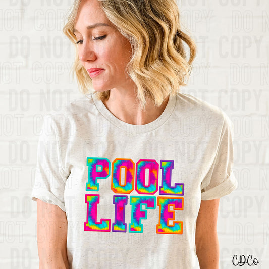 Pool Life Tie Dye DTF