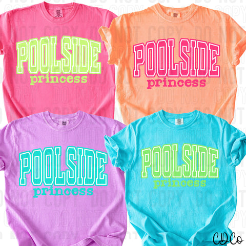 Poolside Princess Multicolor DTF