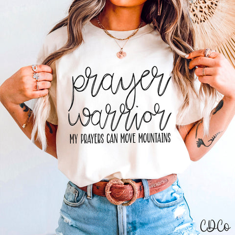 Prayer Warrior Black 3731 DTF