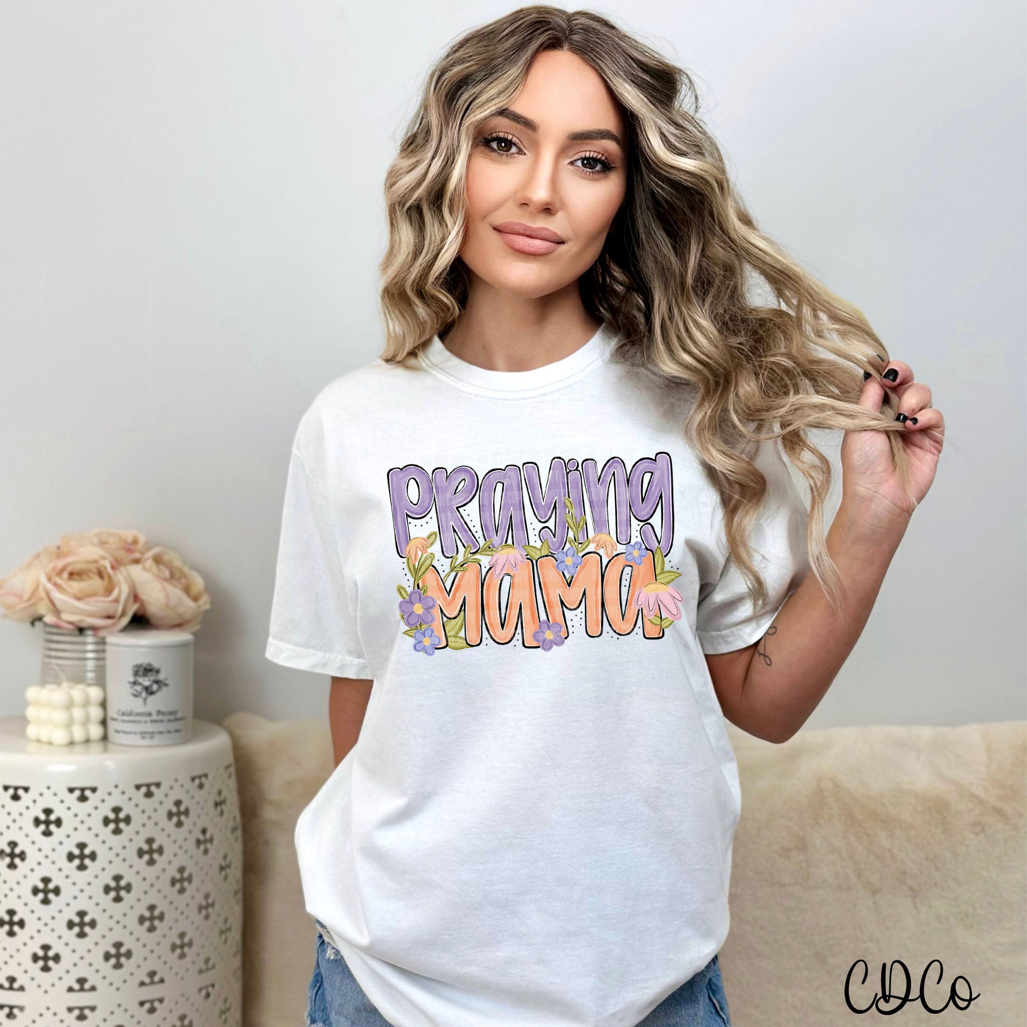 Praying Mama Purple Peach 5211 DTF