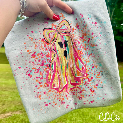 Preppy Ghost Bright Splatter 5854 DTF