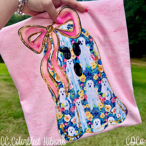 Preppy Ghost with Ghosties Bow 5944 DTF