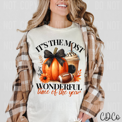 Pumpkin Football lts The Most Wonderful Time Of The Year 2074 DTF