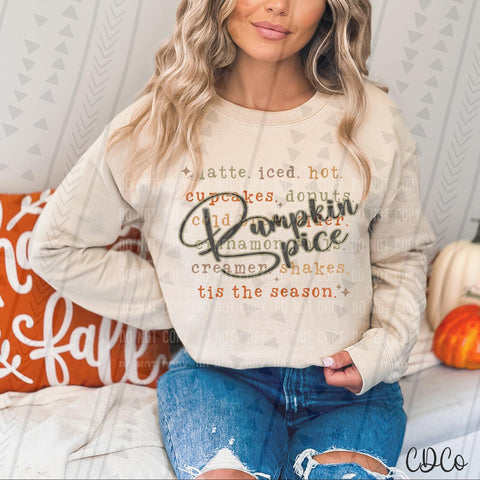 Pumpkin Spice Words 3030 DTF