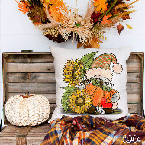 Pumpkin Gnome w/Sunflowers 3022 DTF