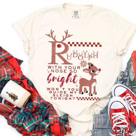 Rudolph With Your Nose So Bright 3069 DTF